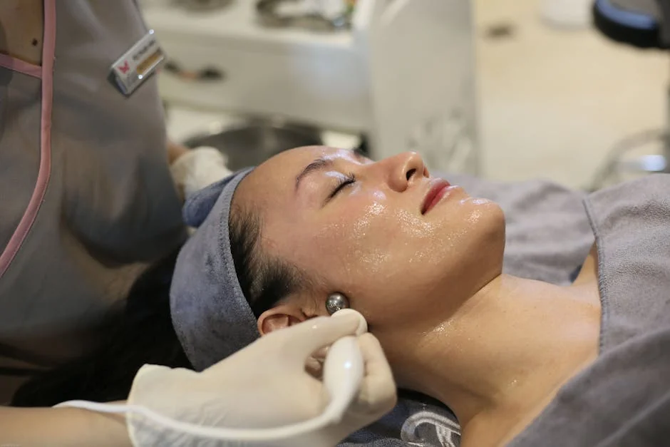 Clinical tray with botulinum toxin type-A vial and fine-bore syringes — Korean aesthetic-medicine consultation in a Seoul setting